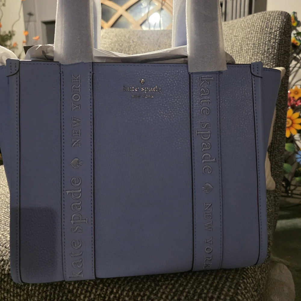 Kate Spade Blue Tote Bag - Picture 1 of 6